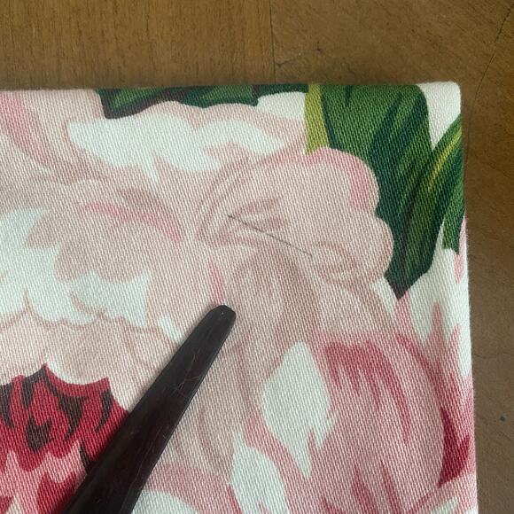 Waverly Spring Fever Cotton Fabric Remnant 59” x 55” Pink Floral Cottage READ - Picture 8 of 10